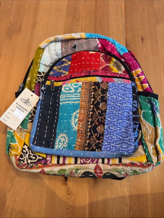 Kathmandu Imports Handbags - NWT! Kathmandu Imports Bohemian Patchwork Multicolor Women’s Backpack